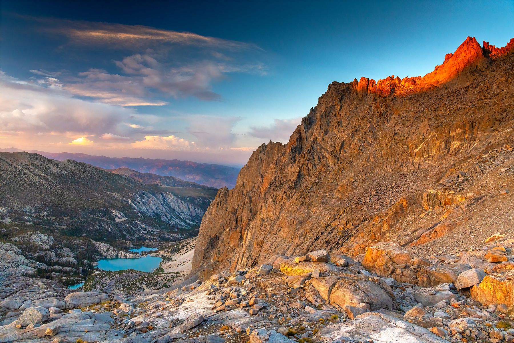 Temple Crag and Lakes 1, 2 and 3 along the Northfork of Big Pine