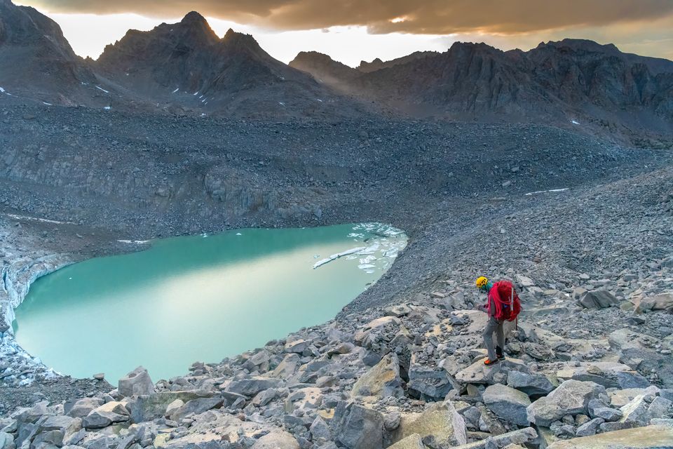 Retreating from Mt. Sill - Glacier Tarn along the eastside